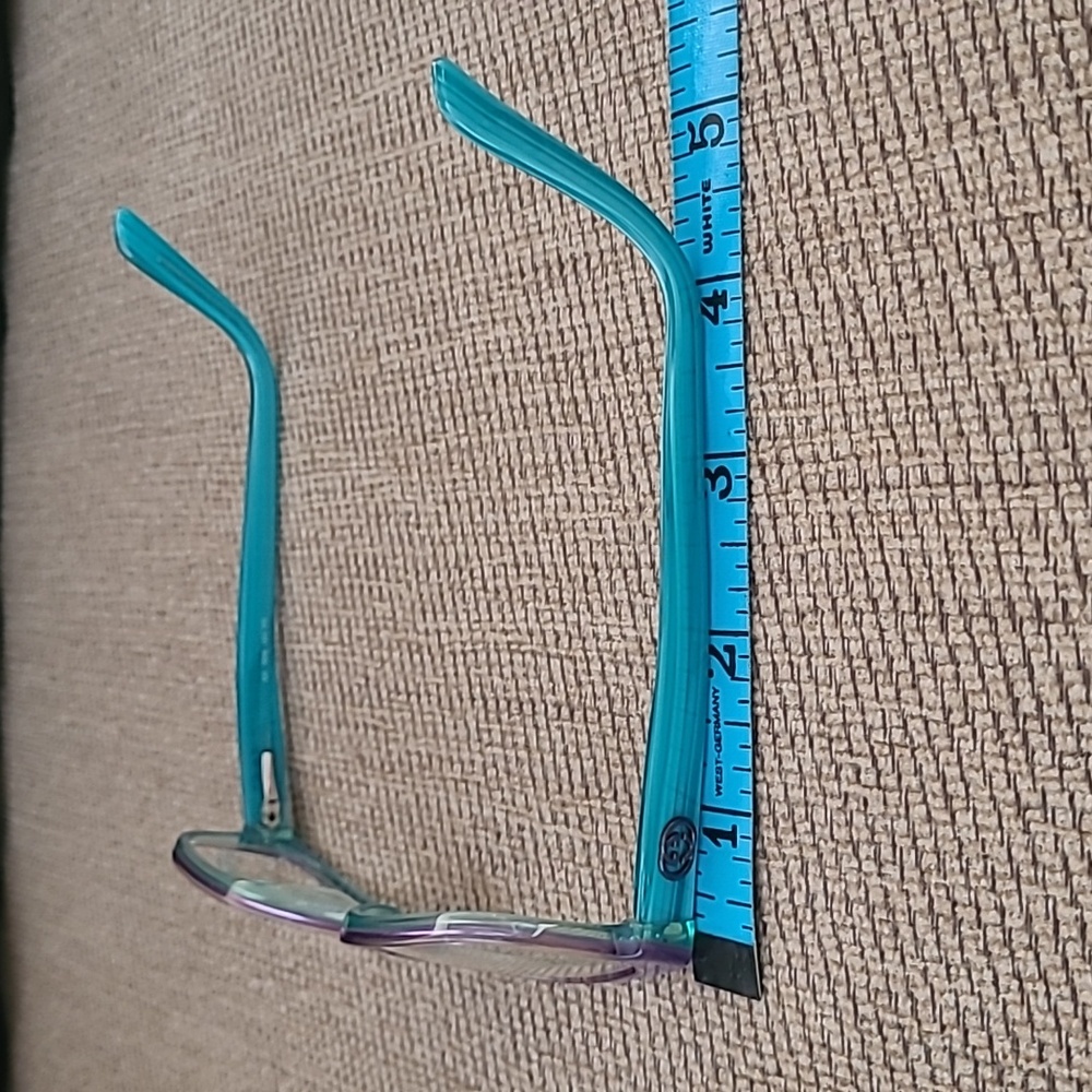 GUCCI TRANSLUCENT TEAL LAVENDER EYEGLASS FRAME - Picture 11 of 14